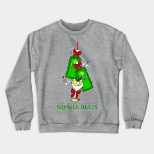 Christmas Gingle Bells Gin Bottles and Cocktail Glass Crewneck Sweatshirt